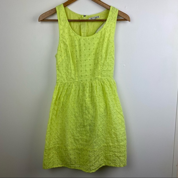 American Eagle Outfitters Dresses & Skirts - American Eagle Neon Eyelet Cutout Cotton Dress Y2K 2000s
